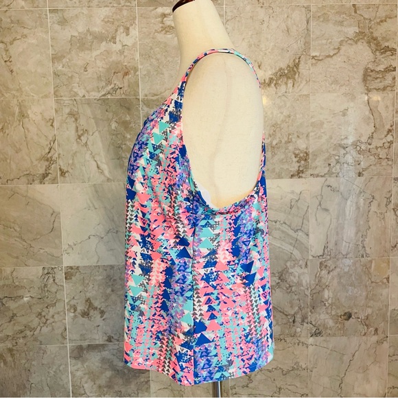 Splashletics Geometric Racerback Swim Tankini Top - Picture 5 of 8